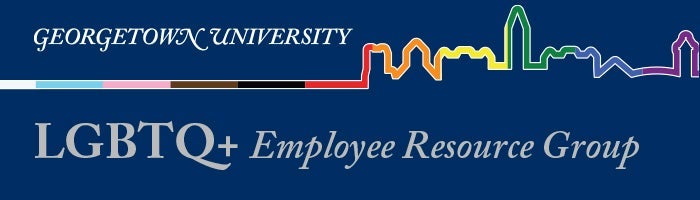 Georgetown University LGBTQ+ Employee Resource Group logo and banner.